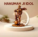 Swastik Creation Premium Resin & Marbel Dust Hanuman Murti,7.5 inch,Gold
